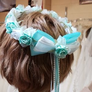 NWT Mint/white color Headband  Flower girl